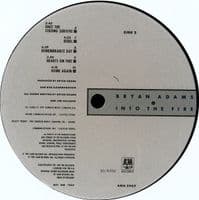 BRYAN ADAMS Into The Fire Vinyl Record LP A&M 1987