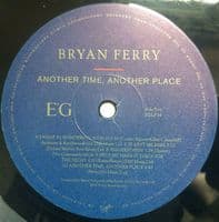 BRYAN FERRY Another Time, Another Place Vinyl Record LP EG