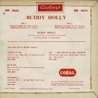 BUDDY HOLLY Buddy Holly EP Vinyl Record 7 Inch Coral 1961 FEP 2032 Extended Play 45 Picture Sleeve