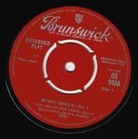 BUDDY HOLLY No. 1 EP Vinyl Record 7 Inch Coral 1961 OE 9456 Extnded Play Rock & Roll 45 Pic Sleeve