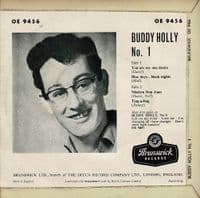 BUDDY HOLLY No. 1 EP Vinyl Record 7 Inch Coral 1961 OE 9456 Extnded Play Rock & Roll 45 Pic Sleeve
