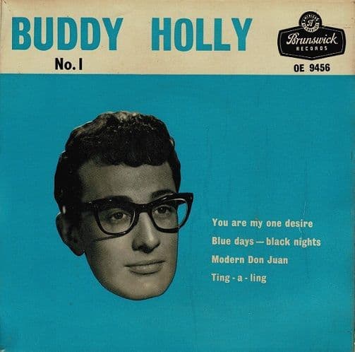 BUDDY HOLLY No. 1 EP Vinyl Record 7 Inch Coral 1961 OE 9456 Extnded Play Rock & Roll 45 Pic Sleeve