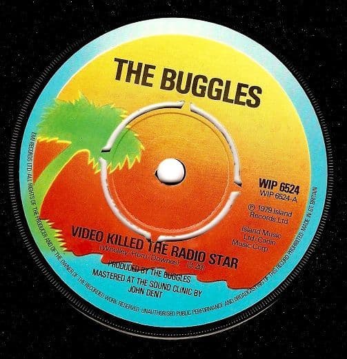 BUGGLES Video Killed The Radio Star Vinyl Record 7 Inch Island 1979