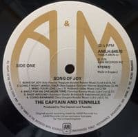 CAPTAIN AND TENNILLE Song Of Joy Vinyl Record LP A&M 1976