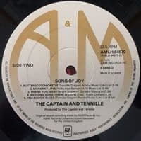 CAPTAIN AND TENNILLE Song Of Joy Vinyl Record LP A&M 1976