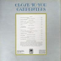 CARPENTERS Close To You Vinyl Record LP A&M 1970
