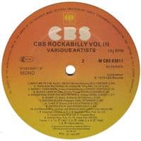CBS, Epic & Okeh Rockabilly Classics Vol. 3 Vinyl Record LP CBS 1979