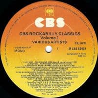 CBS Rockabilly Classics Vol. 1 Vinyl Record LP CBS 1977