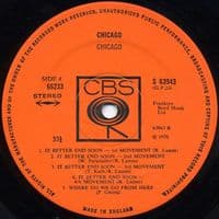 CHICAGO Chicago Vinyl Record LP CBS 1970