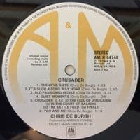 CHRIS DE BURGH Crusader Vinyl Record LP A&M