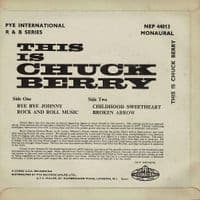 CHUCK BERRY This Is Chuck Berry EP Vinyl Record 7 Inch Pye 1963 R&B Series NEP.44013 Pic Sleeve 45