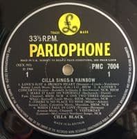 CILLA BLACK Cilla Sings A Rainbow Vinyl Record LP Parlophone 1966