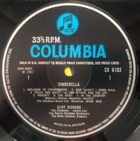 CLIFF RICHARD AND THE SHADOWS Cinderella Vinyl Record LP Columbia 1967