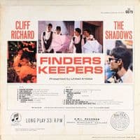 CLIFF RICHARD AND THE SHADOWS Finders Keepers Vinyl Record LP Columbia 1966..