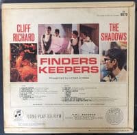 CLIFF RICHARD AND THE SHADOWS Finders Keepers Vinyl Record LP Columbia 1966...