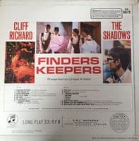 CLIFF RICHARD AND THE SHADOWS Finders Keepers Vinyl Record LP Columbia 1966....