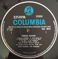 CLIFF RICHARD AND THE SHADOWS Finders Keepers Vinyl Record LP Columbia 1966.....