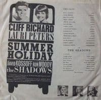 CLIFF RICHARD AND THE SHADOWS Summer Holiday Vinyl Record LP Columbia 1963