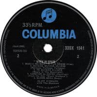 CLIFF RICHARD AND THE SHADOWS When In Spain Vinyl Record LP Columbia 1963