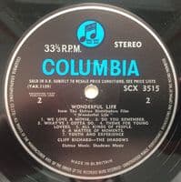 CLIFF RICHARD AND THE SHADOWS Wonderful Life Vinyl Record LP Columbia 1964