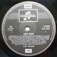 CLIFF RICHARD Good News Vinyl Record LP Columbia