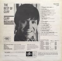CLIFF RICHARD The Best Of Cliff Vinyl Record LP Columbia