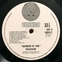 COLOSSEUM Daughter Of Time Vinyl Record LP Vertigo 1971 Small Swirl No Philips Text