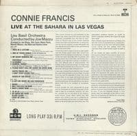 CONNIE FRANCIS Live At The Sahara In Las Vegas Vinyl Record LP MGM 1966