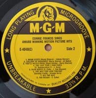 CONNIE FRANCIS Sings Award Winning Motion Picture Hits Vinyl Record LP Canadian MGM 1963