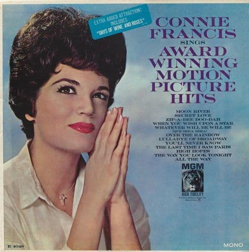 CONNIE FRANCIS Sings Award Winning Motion Picture Hits Vinyl Record LP Canadian MGM 1963