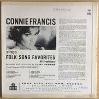 CONNIE FRANCIS Sings Folk Song Favourites Vinyl Record LP MGM 1961