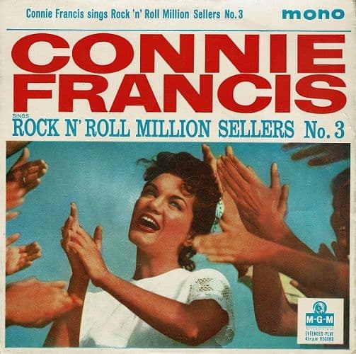 CONNIE FRANCIS Sings Rock N' Roll Million Sellers No. 3 EP Vinyl Record 7 Inch MGM 1959