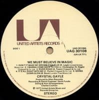 CRYSTAL GAYLE We Must Believe In Magic Vinyl Record LP United Artists 1977