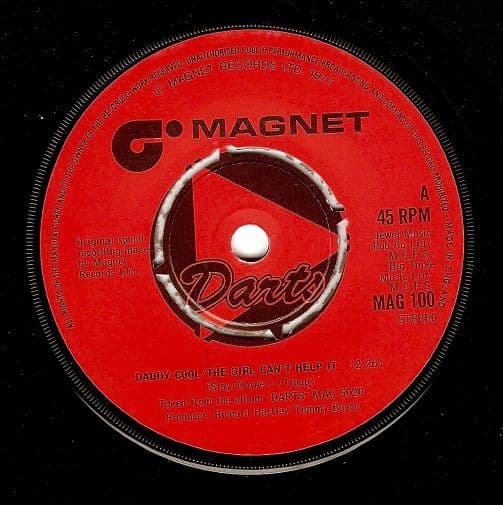 Darts Daddy Cool/The Girl Can't Help It Vinyl 7 Inch Earth Records