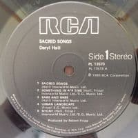 DARYL HALL Sacred Songs Vinyl Record LP RCA 1980