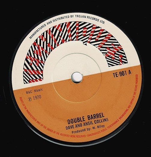 DAVE AND ANSIL COLLINS Double Barrel Vinyl Record 7 Inch Techniques 1970