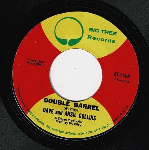 DAVE AND ANSIL COLLINS Double Barrel Vinyl Record 7 Inch US Big Tree 1970