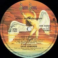 DAVE EDMUNDS Repeat When Necessary Vinyl Record LP Swan Song 1979