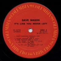 DAVE MASON It's Like You Never Left Vinyl Record LP US Columbia 1973