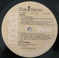 DAVID BOWIE Heroes Vinyl Record LP Italian RCA Victor 1977