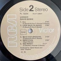 DAVID BOWIE Lodger Vinyl Record LP Italian RCA Victor 1979