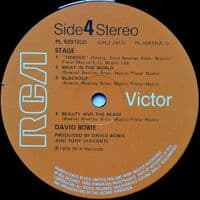 DAVID BOWIE Stage Vinyl Record LP RCA Victor 1978