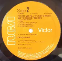 DAVID BOWIE Ziggy Stardust Vinyl Record LP RCA Victor 1973 Early UK Pressing Orange Label MainMan HH