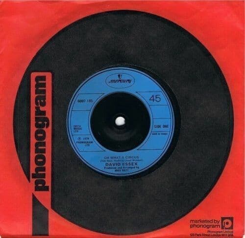 DAVID ESSEX Oh What A Circus Vinyl Record 7 Inch French Mercury 1978