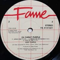 DEEP PURPLE 24 Carat Purple Vinyl Record LP Fame