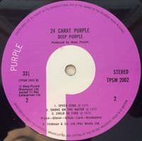 DEEP PURPLE 24 Carat Purple Vinyl Record LP Purple 1975