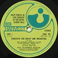 DEEP PURPLE Concerto For Group And Orchestra Vinyl Record LP Harvest