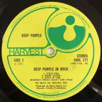 DEEP PURPLE In Rock Vinyl Record LP Harvest 1970 UK 1st Press No EMI Box A2/B1