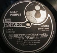 DEEP PURPLE The Deep Purple Single's A's & B's Vinyl Record LP Harvest