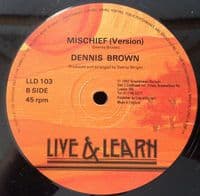 DENNIS BROWN Mischief Vinyl Record 12 Inch Live & Learn 1987